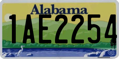 AL license plate 1AE2254
