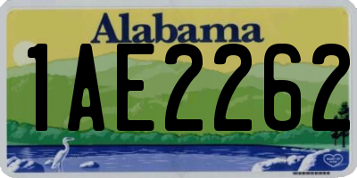 AL license plate 1AE2262