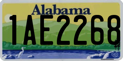 AL license plate 1AE2268