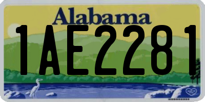 AL license plate 1AE2281