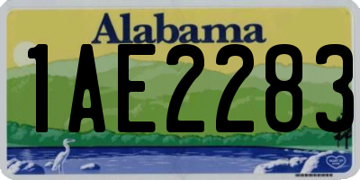 AL license plate 1AE2283