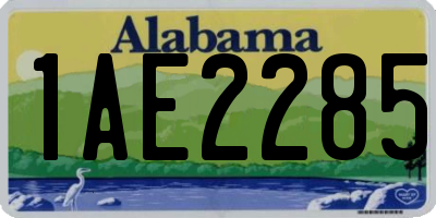 AL license plate 1AE2285