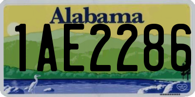 AL license plate 1AE2286
