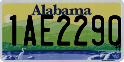 AL license plate 1AE2290