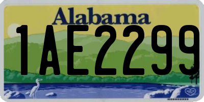 AL license plate 1AE2299