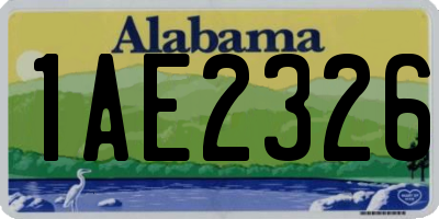 AL license plate 1AE2326
