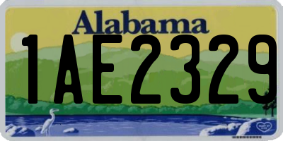 AL license plate 1AE2329