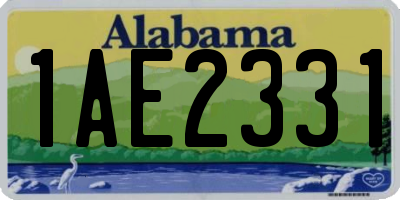 AL license plate 1AE2331