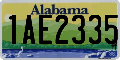 AL license plate 1AE2335