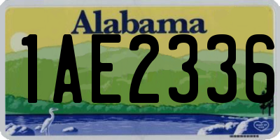 AL license plate 1AE2336