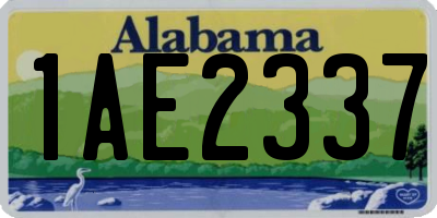 AL license plate 1AE2337