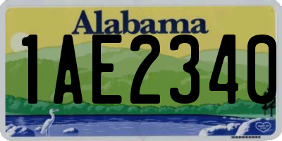 AL license plate 1AE2340