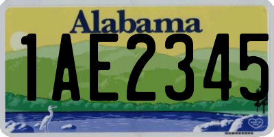 AL license plate 1AE2345