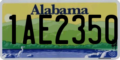 AL license plate 1AE2350