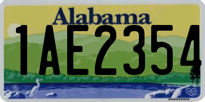 AL license plate 1AE2354