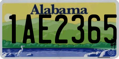 AL license plate 1AE2365
