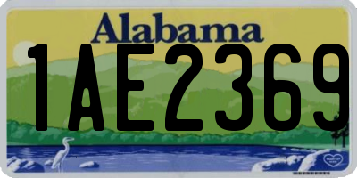 AL license plate 1AE2369