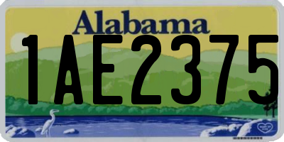 AL license plate 1AE2375