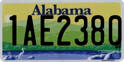 AL license plate 1AE2380
