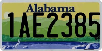 AL license plate 1AE2385