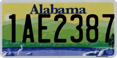 AL license plate 1AE2387