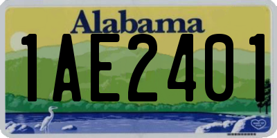 AL license plate 1AE2401