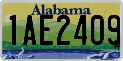 AL license plate 1AE2409