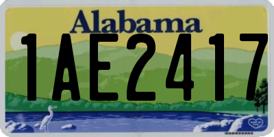 AL license plate 1AE2417