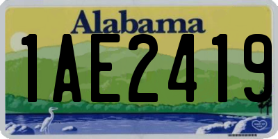 AL license plate 1AE2419