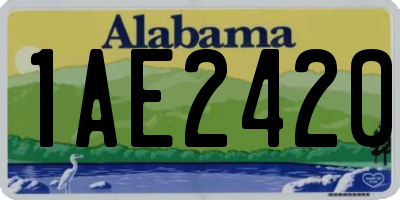 AL license plate 1AE2420