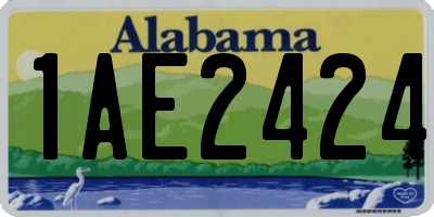 AL license plate 1AE2424