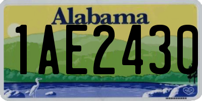 AL license plate 1AE2430