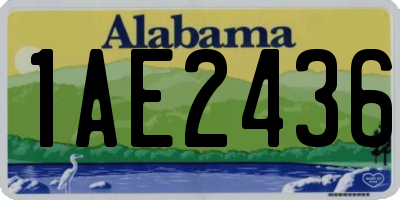 AL license plate 1AE2436