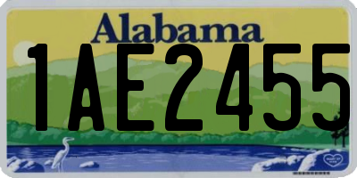 AL license plate 1AE2455