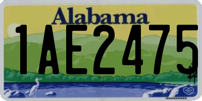 AL license plate 1AE2475