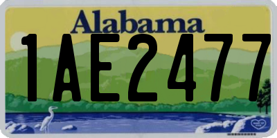 AL license plate 1AE2477