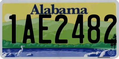 AL license plate 1AE2482