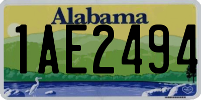 AL license plate 1AE2494