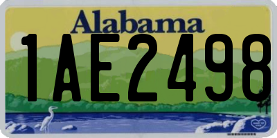 AL license plate 1AE2498