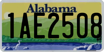 AL license plate 1AE2508
