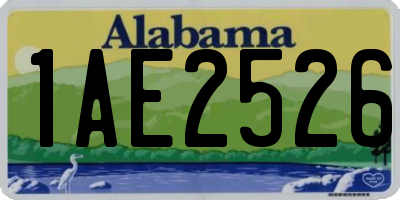AL license plate 1AE2526