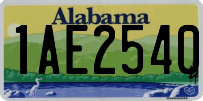 AL license plate 1AE2540