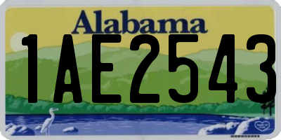 AL license plate 1AE2543