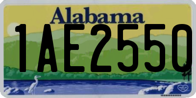 AL license plate 1AE2550