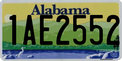 AL license plate 1AE2552