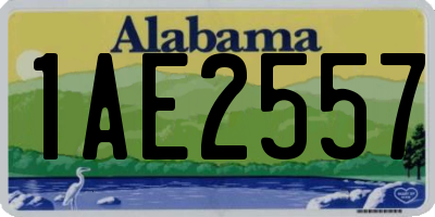 AL license plate 1AE2557