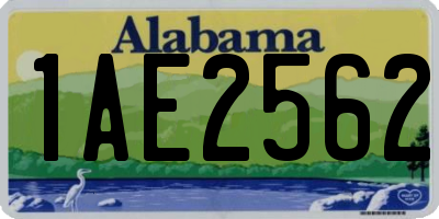 AL license plate 1AE2562