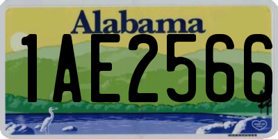 AL license plate 1AE2566