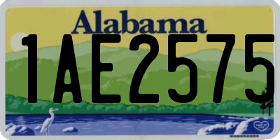 AL license plate 1AE2575