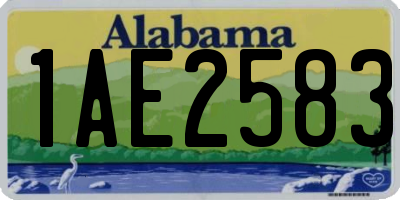 AL license plate 1AE2583